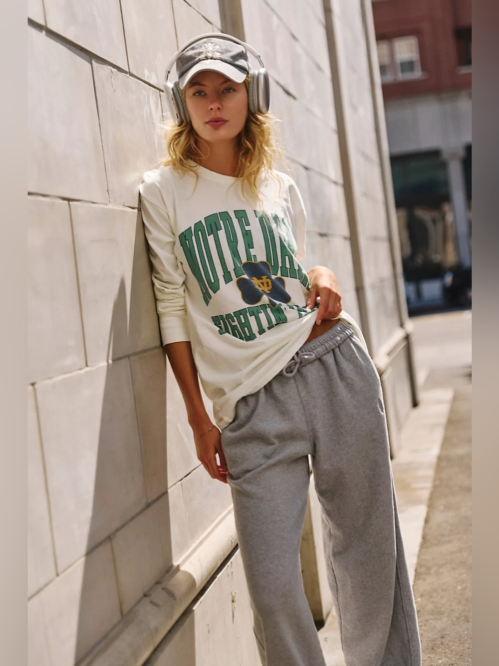 NWT! Free People Movement Original Retro Brand Collegiate Long Sleeve Tee Sz XS